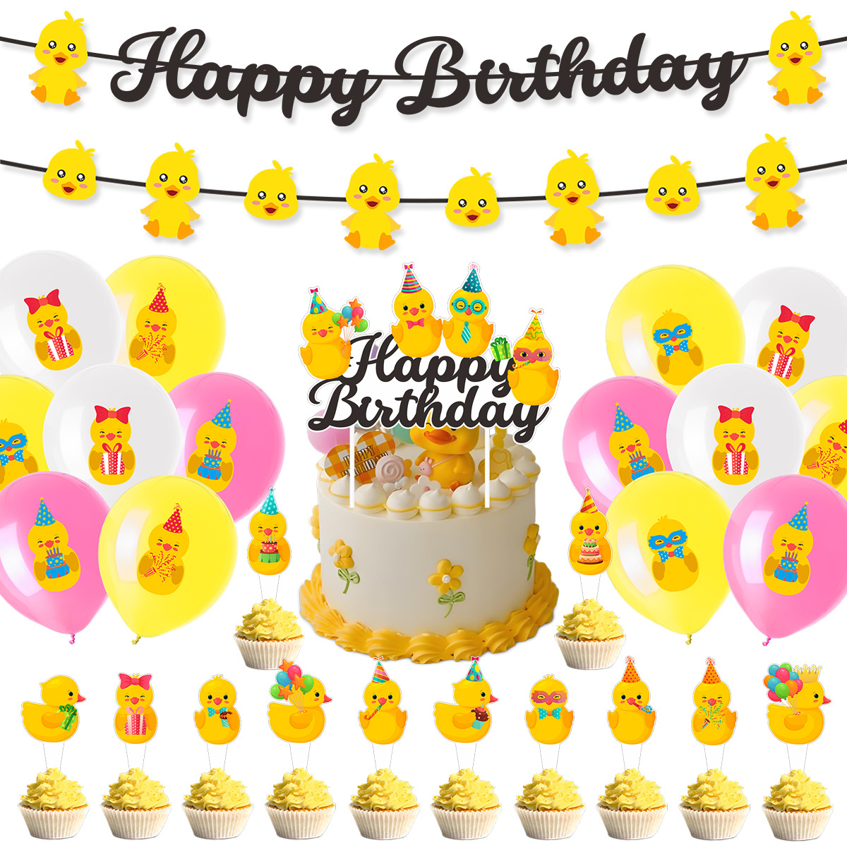 Science Of Happiness - Cute Swim Duck Theme Happy Birthday
