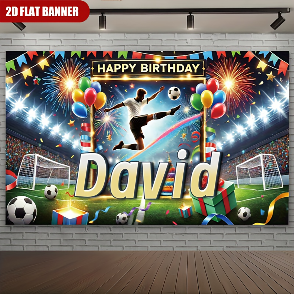 Science Of Happiness - 1pc Personalized Soccer Theme Happy Birthday