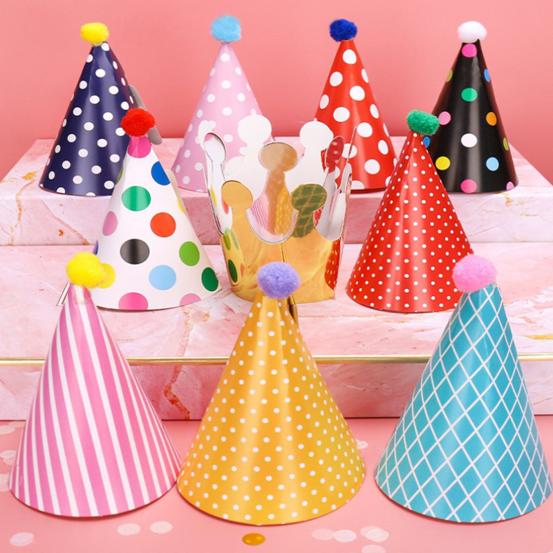Science Of Happiness - 11Pcs/Bag Happy Birthday Party Hats Polka