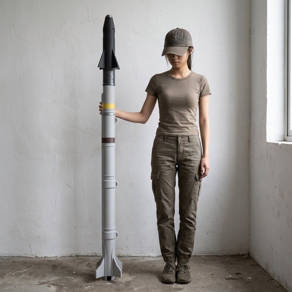 Science Exhibition Models - 3D Printed Large-Scale USAF AIM-9X Sidewinder
