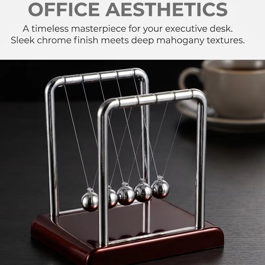 Newton Cradle Large - Newton Cradle Balance Pendulum Ball Physics