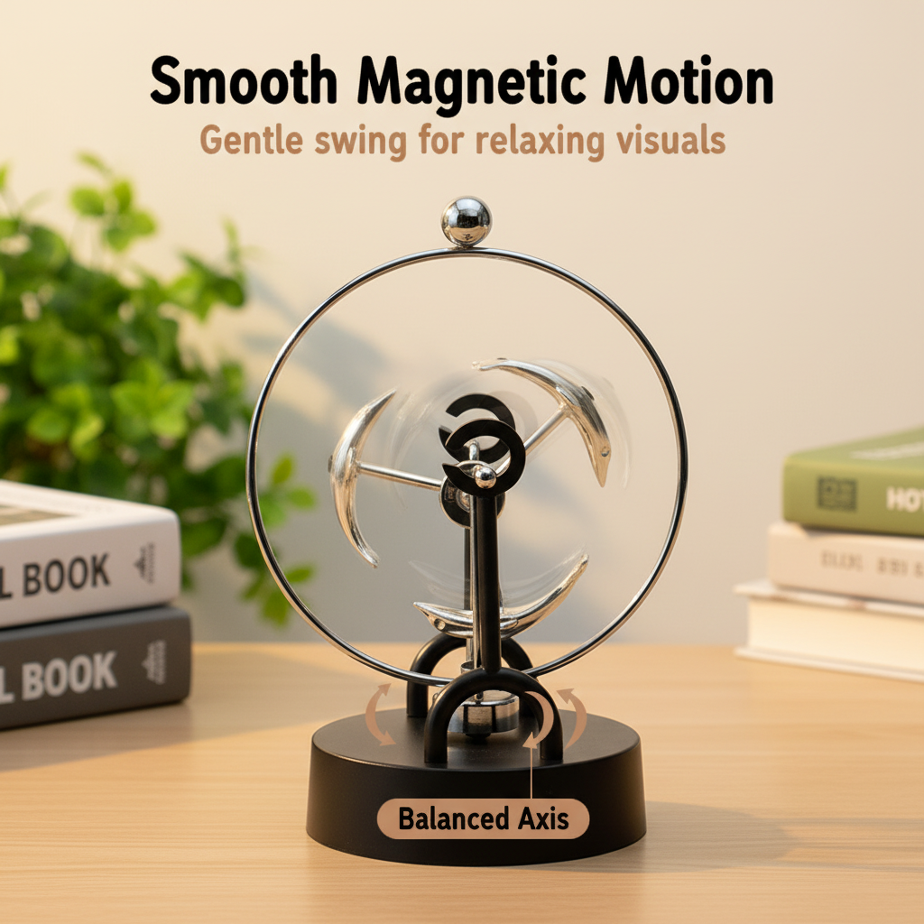 Newton Cradle Large - Creative Metal Magnetic Swinger Perpetual Motion