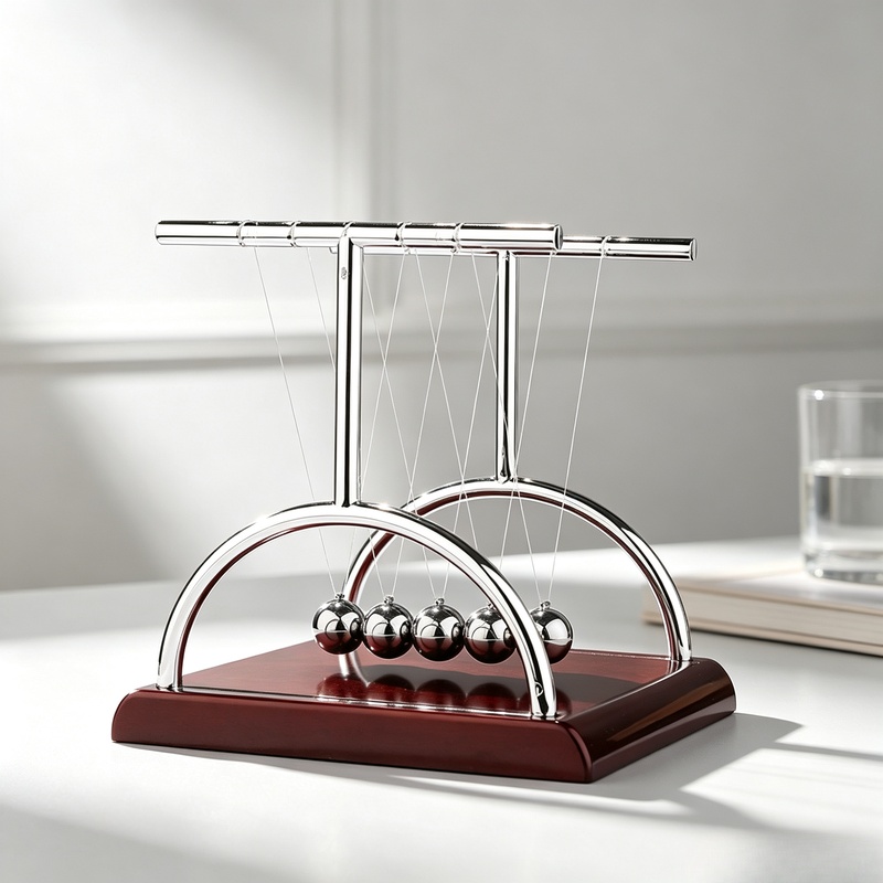 Newton Cradle Large - Newton Cradle Balance Steel Balls, Perpetual