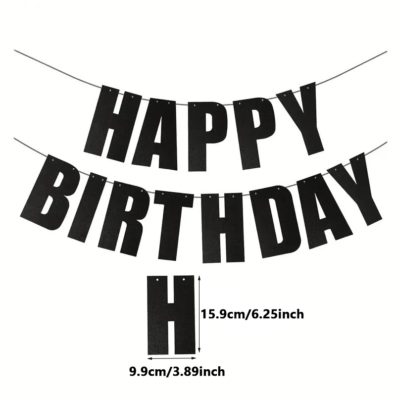 1Set Black Happy Birthday Part - Science Of Happiness 评论和价格