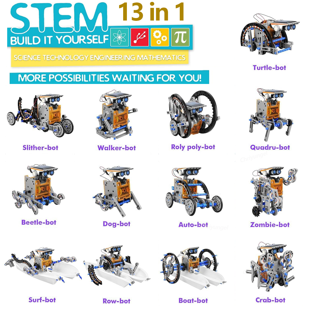 13-in-1 Solar Robot Kits DIY B - Science Project Robot 评论和价格