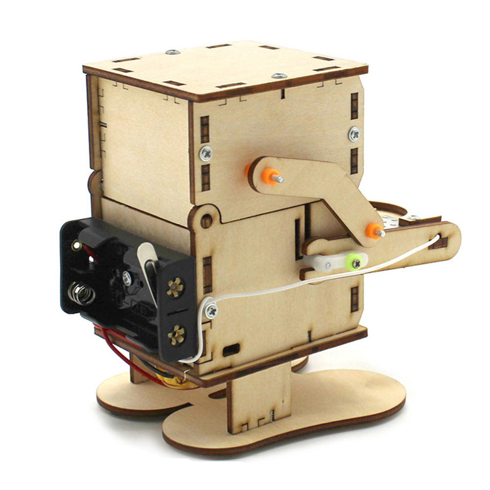 Wooden Assemble DIY Robot Eati - Science Project Robot 评论和价格