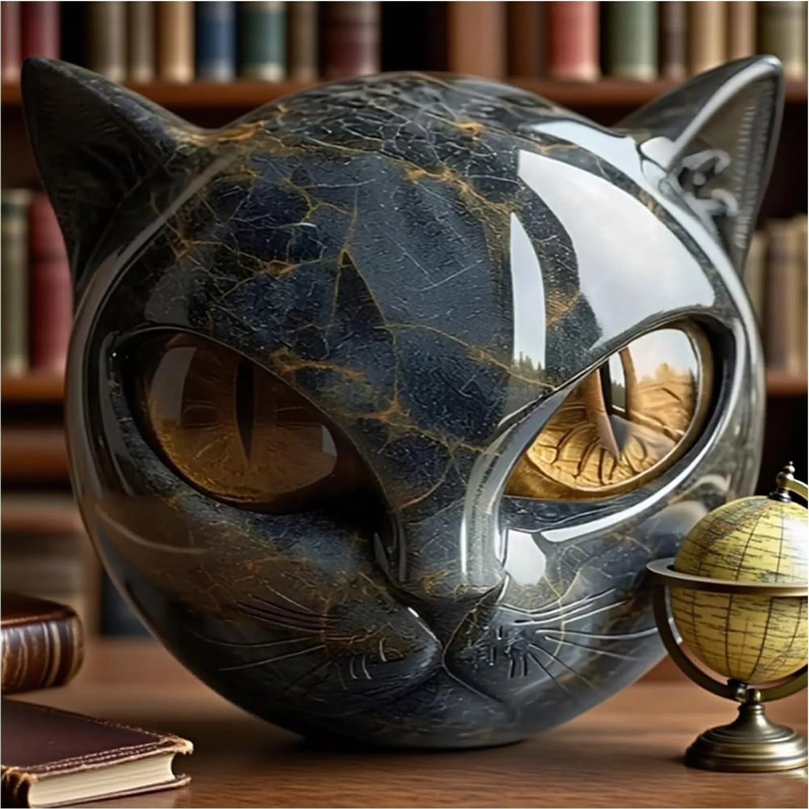 Decorative Black Cat Stone Fig - Newton Cradle Large 评论和价格