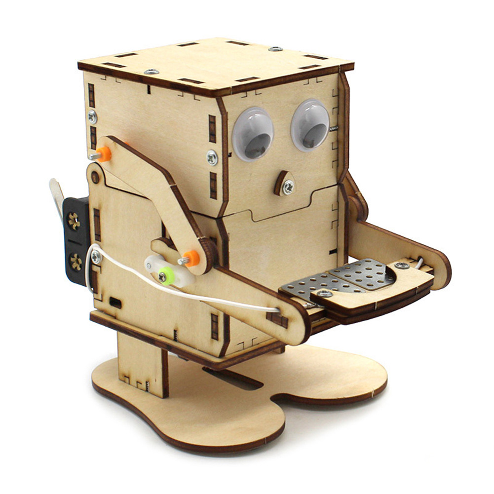 Robot Eating Coin Wood DIY Mod - Science Project Robot 评论和价格