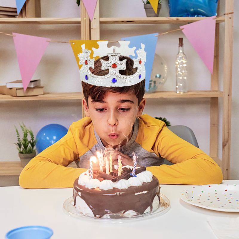 Kids Birthday Hat Gold Silver  - Science Of Happiness 评论和价格