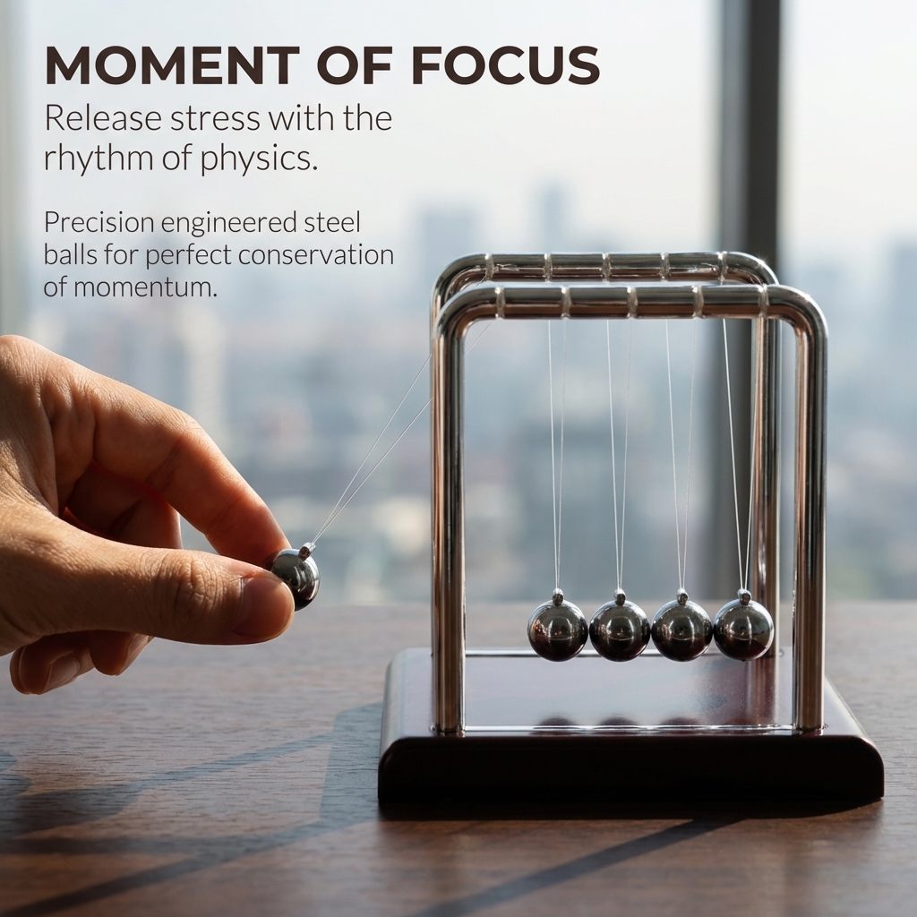 Newton Cradle Balance Pendulum - Newton Cradle Large 评论和价格