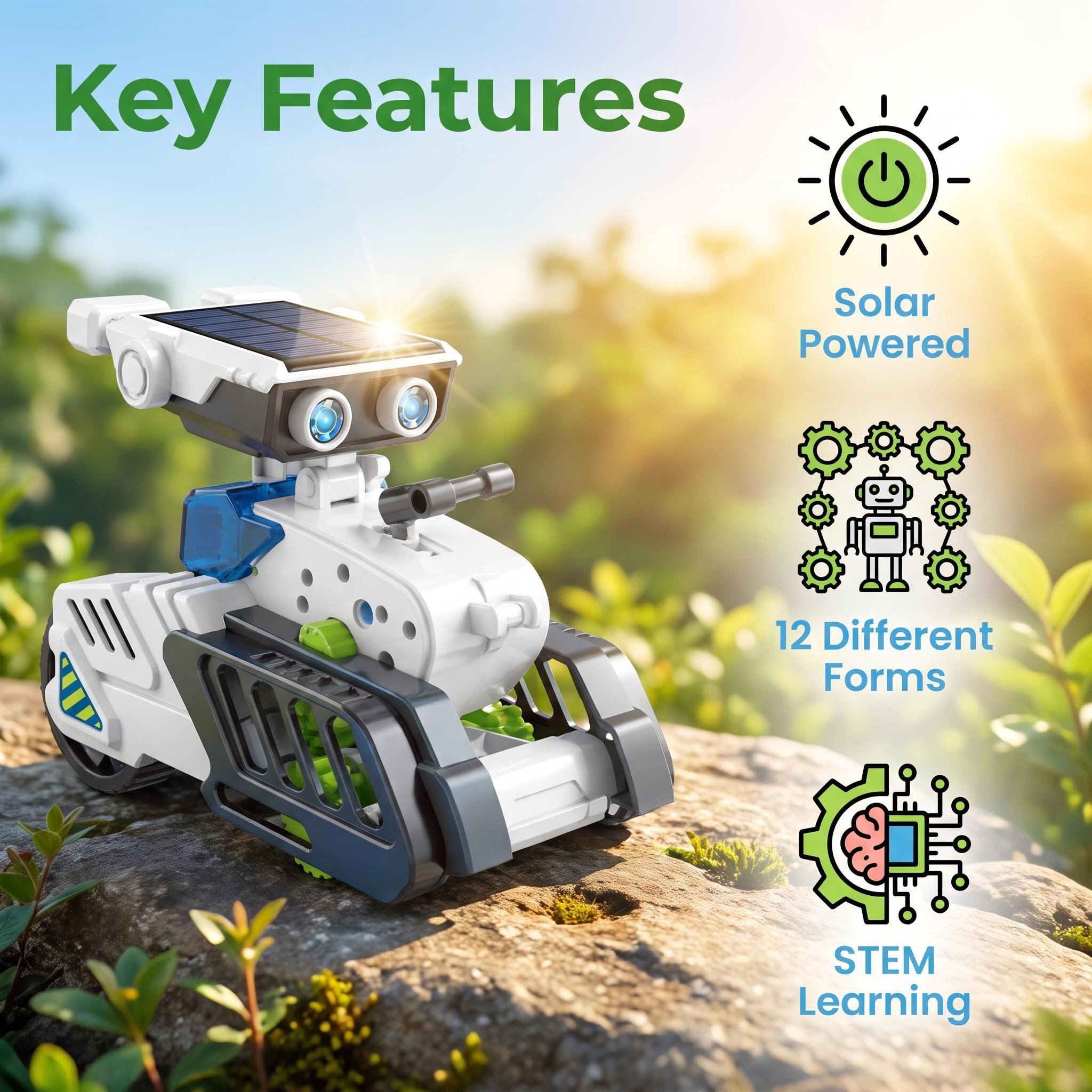 12-in-1 Solar Robot Educationa - Science Project Robot 评论和价格